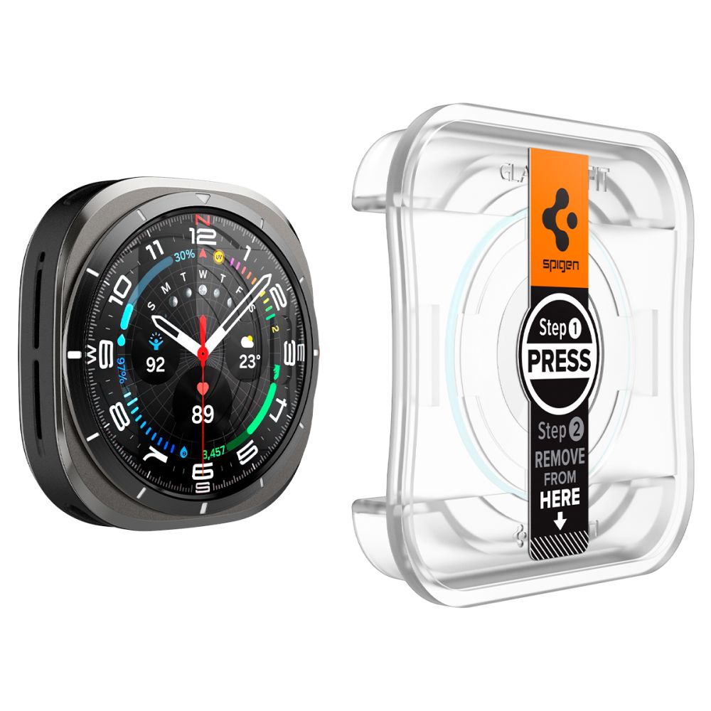 VETRO TEMPERATO SPIGEN GLAS.TR "EZ-FIT" 2-PACK GALAXY WATCH ULTRA (47 MM) TRASPARENTE