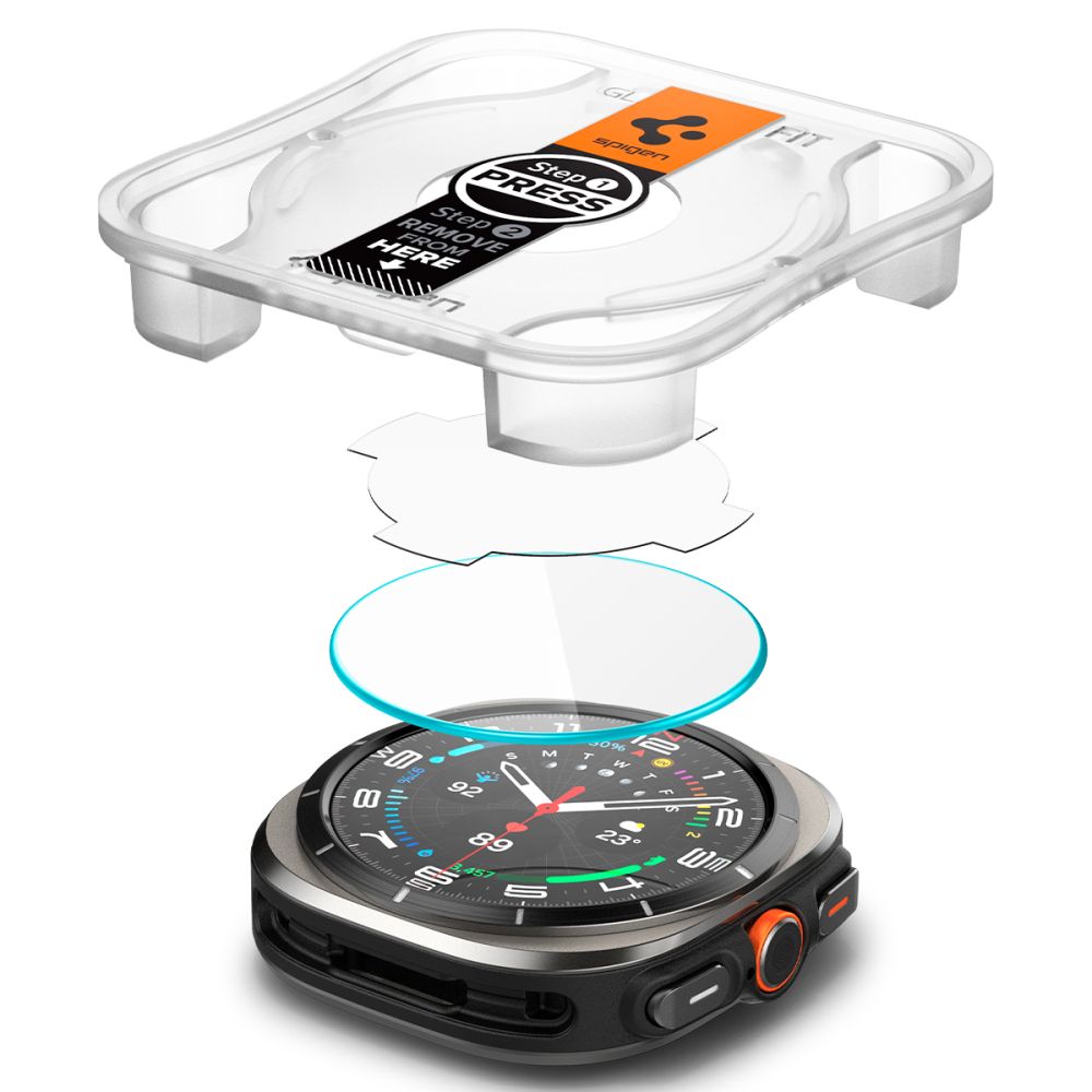 VETRO TEMPERATO SPIGEN GLAS.TR "EZ-FIT" 2-PACK GALAXY WATCH ULTRA (47 MM) TRASPARENTE