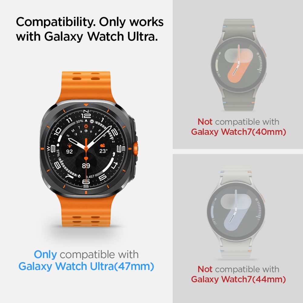 VETRO TEMPERATO SPIGEN GLAS.TR "EZ-FIT" 2-PACK GALAXY WATCH ULTRA (47 MM) TRASPARENTE