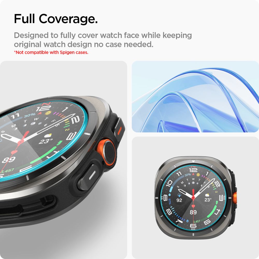 VETRO TEMPERATO SPIGEN GLAS.TR "EZ-FIT" 2-PACK GALAXY WATCH ULTRA (47 MM) TRASPARENTE