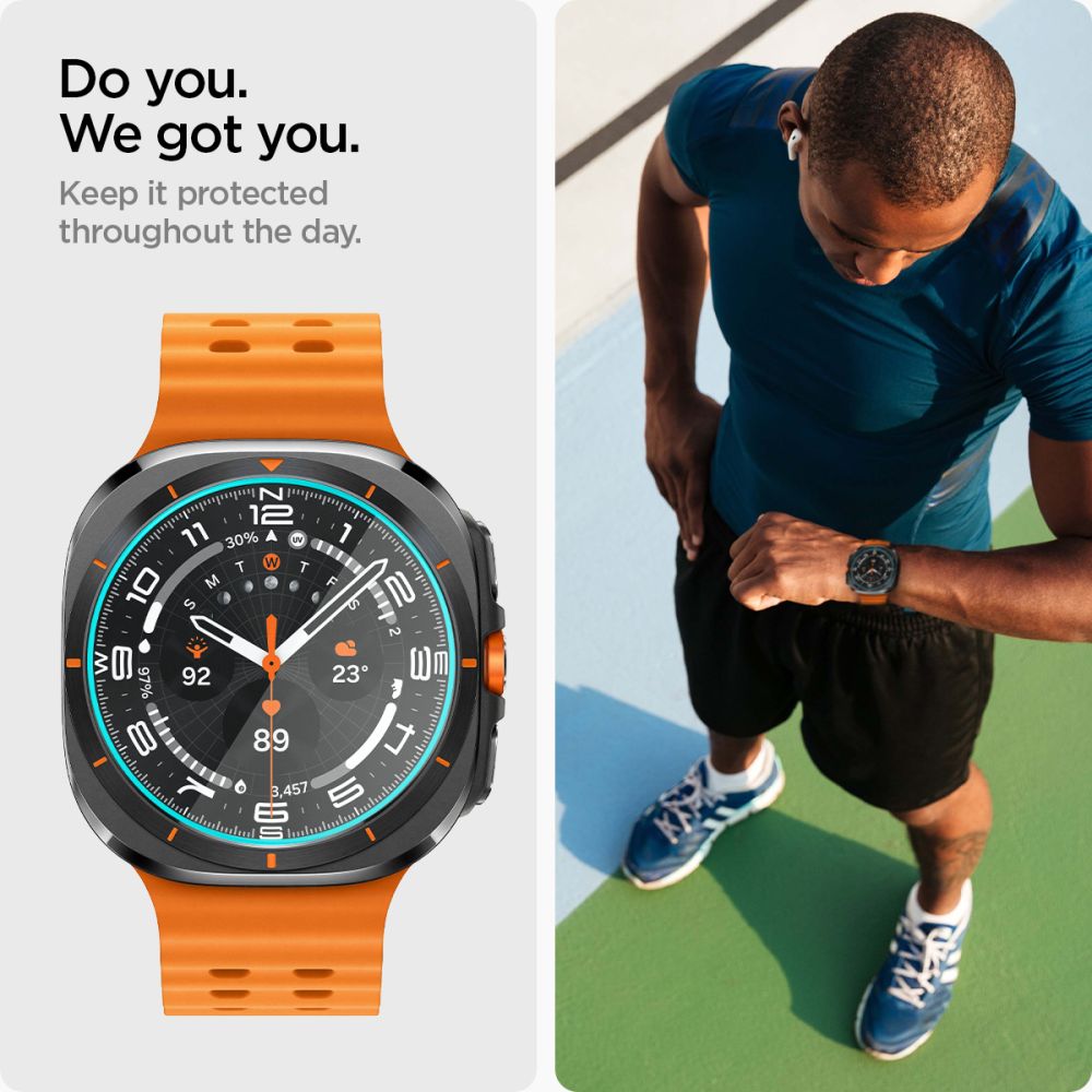 VETRO TEMPERATO SPIGEN GLAS.TR "EZ-FIT" 2-PACK GALAXY WATCH ULTRA (47 MM) TRASPARENTE