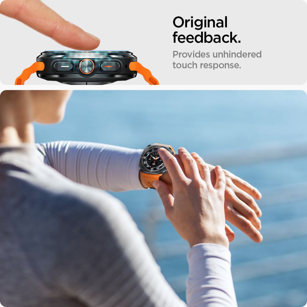 VETRO TEMPERATO SPIGEN GLAS.TR "EZ-FIT" 2-PACK GALAXY WATCH ULTRA (47 MM) TRASPARENTE