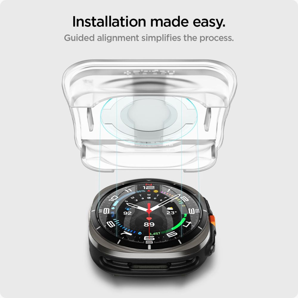 VETRO TEMPERATO SPIGEN GLAS.TR "EZ-FIT" 2-PACK GALAXY WATCH ULTRA (47 MM) TRASPARENTE