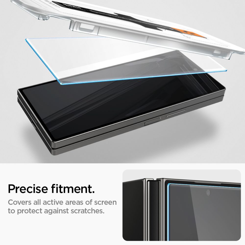 2X VETRO TEMPERATO PER SAMSUNG GALAXY Z FOLD 6 SPIGEN GLAS.TR "EZ FIT" 2-PACK TRASPARENTE