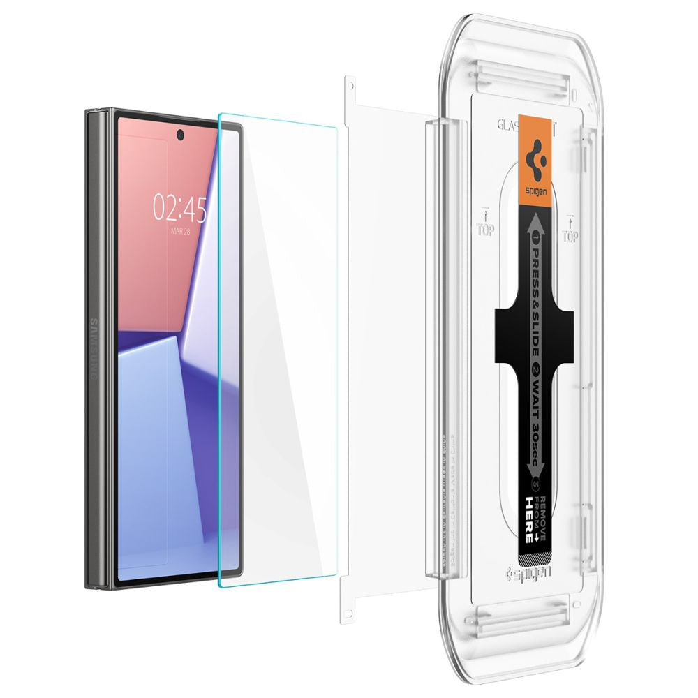 2X VETRO TEMPERATO PER SAMSUNG GALAXY Z FOLD 6 SPIGEN GLAS.TR "EZ FIT" 2-PACK TRASPARENTE