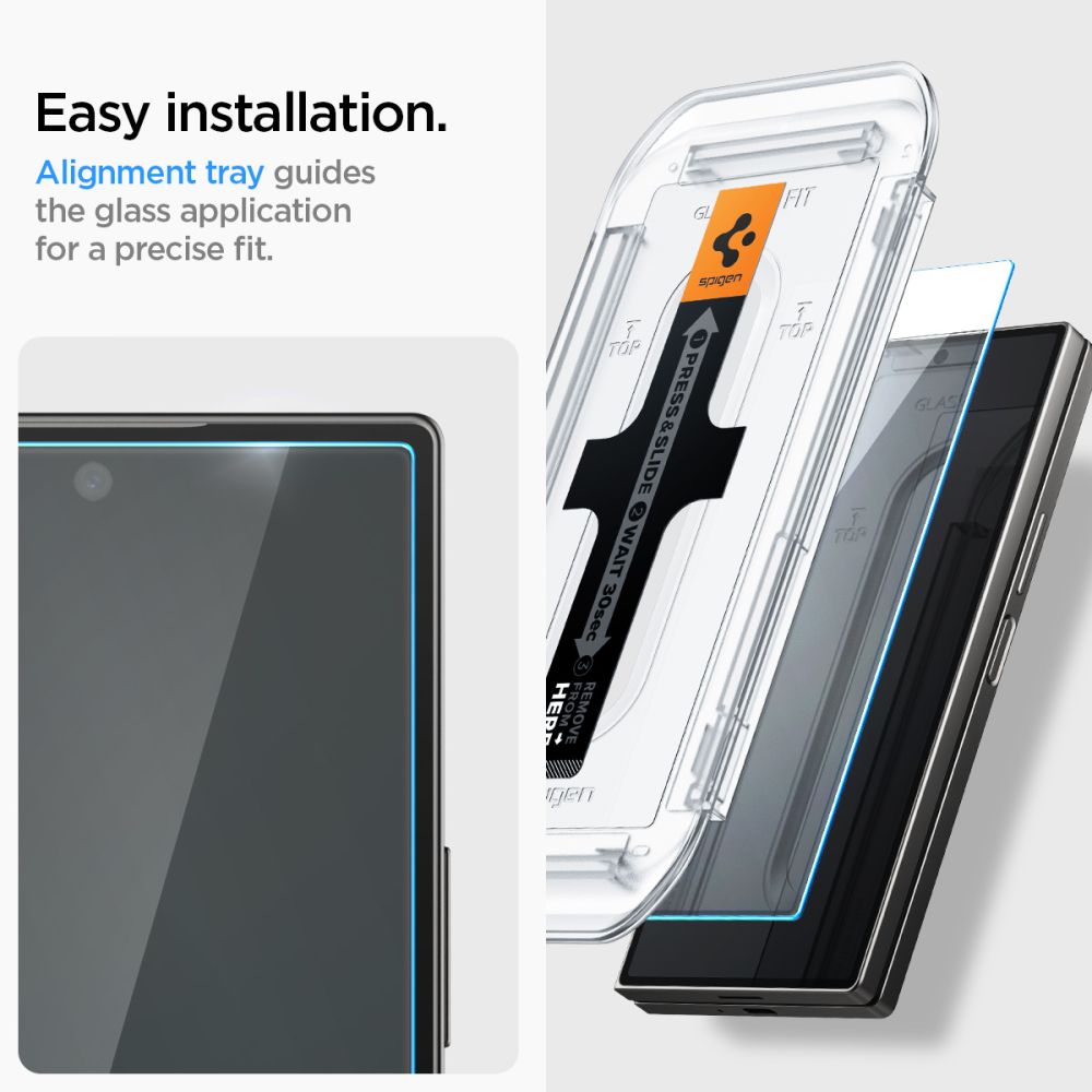 2X VETRO TEMPERATO PER SAMSUNG GALAXY Z FOLD 6 SPIGEN GLAS.TR "EZ FIT" 2-PACK TRASPARENTE