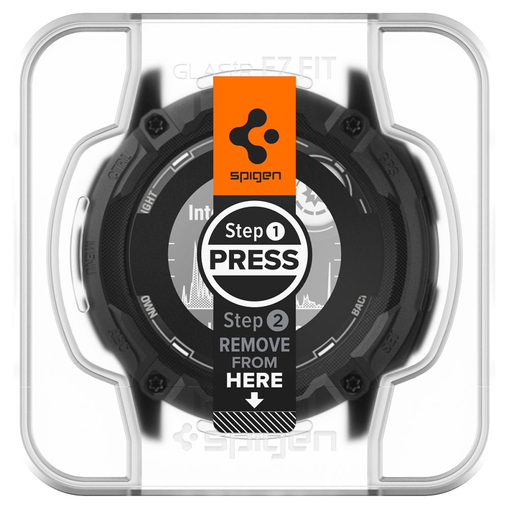 VETRO RESISTENTE PER GARMIN INSTINCT 2X SOLAR SPIGEN GLAS.TR "EZ FIT" 2-PACK TRASPARENTE