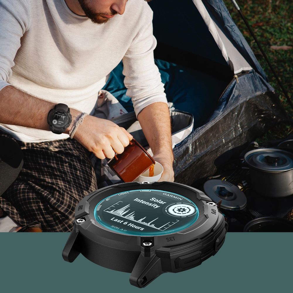 VETRO RESISTENTE PER GARMIN INSTINCT 2X SOLAR SPIGEN GLAS.TR "EZ FIT" 2-PACK TRASPARENTE
