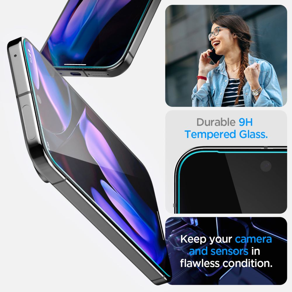 VETRO TEMPERATO SPIGEN GLAS.TR "EZ FIT" 2-PACK GOOGLE PIXEL 9 / 9 PRO TRASPARENTE