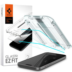 VETRO TEMPERATO SPIGEN GLAS.TR "EZ FIT" 2-PACK IPHONE 15 TRASPARENTE