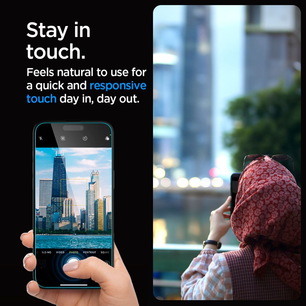VETRO TEMPERATO SPIGEN GLAS.TR "EZ FIT" 2-PACK IPHONE 15 PRIVACY