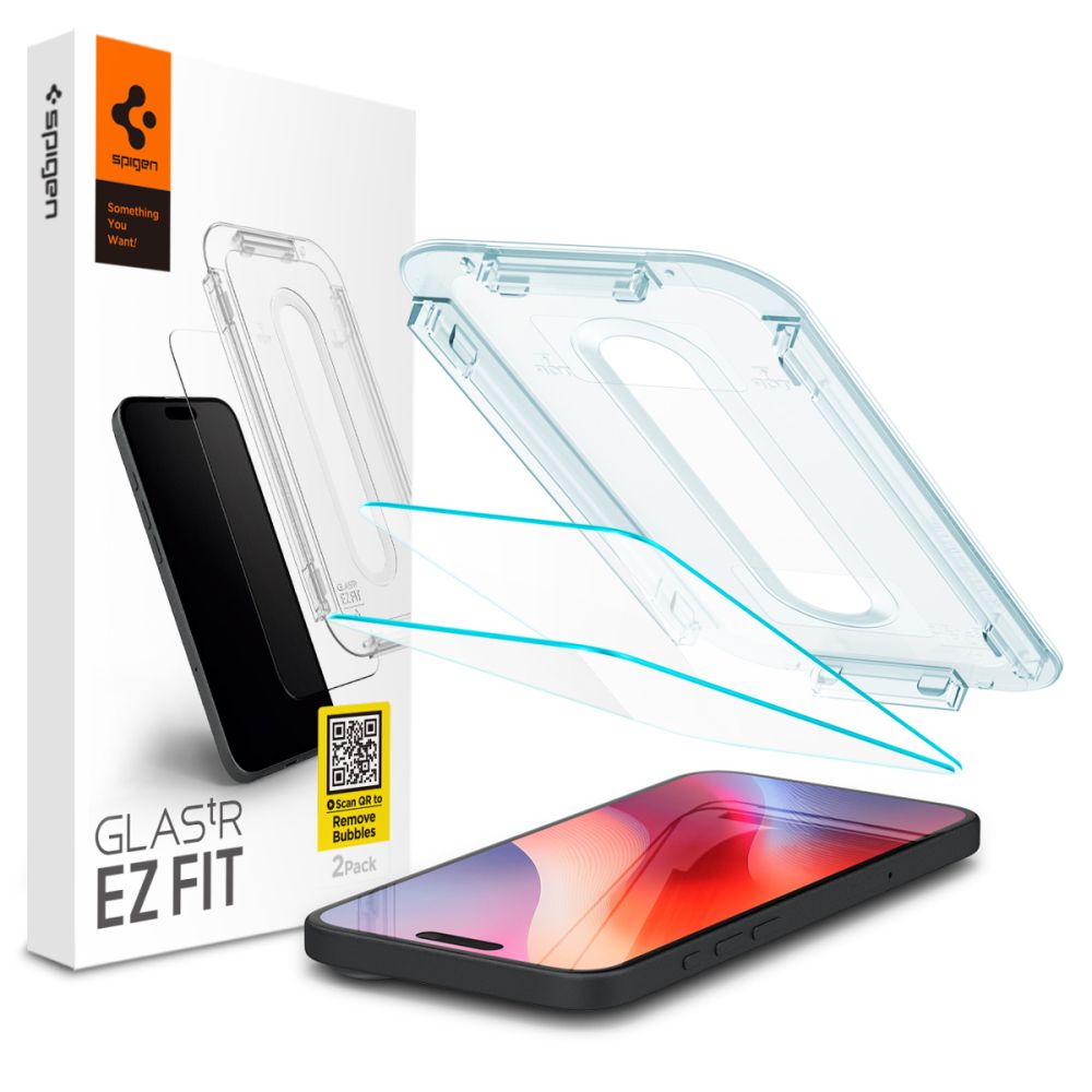 VETRO TEMPERATO SPIGEN GLAS.TR "EZ FIT" 2-PACK IPHONE 16 PRO MAX TRASPARENTE
