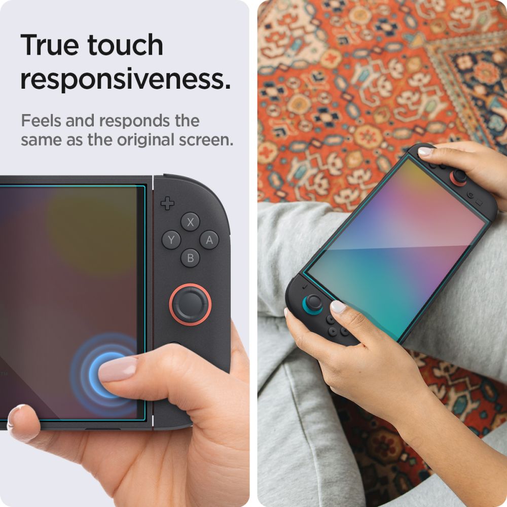VETRO TEMPERATO SPIGEN GLAS.TR "EZ FIT" 2-PACK NINTENDO SWITCH 2 TRASPARENTE
