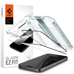 VETRO TEMPERATO SPIGEN GLAS.TR "EZ FIT" FC 2-PACK IPHONE 15 PRO MAX NERO