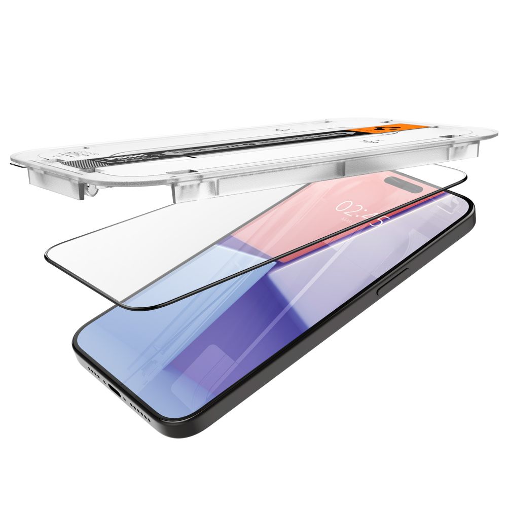 VETRO TEMPERATO SPIGEN GLAS.TR "EZ FIT" FC IPHONE 15 PRO MAX NERO