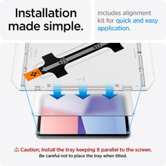 VETRO RESISTENTE PER IPAD AIR 13 2024 SPIGEN GLAS.TR "EZ FIT" TRASPARENTE
