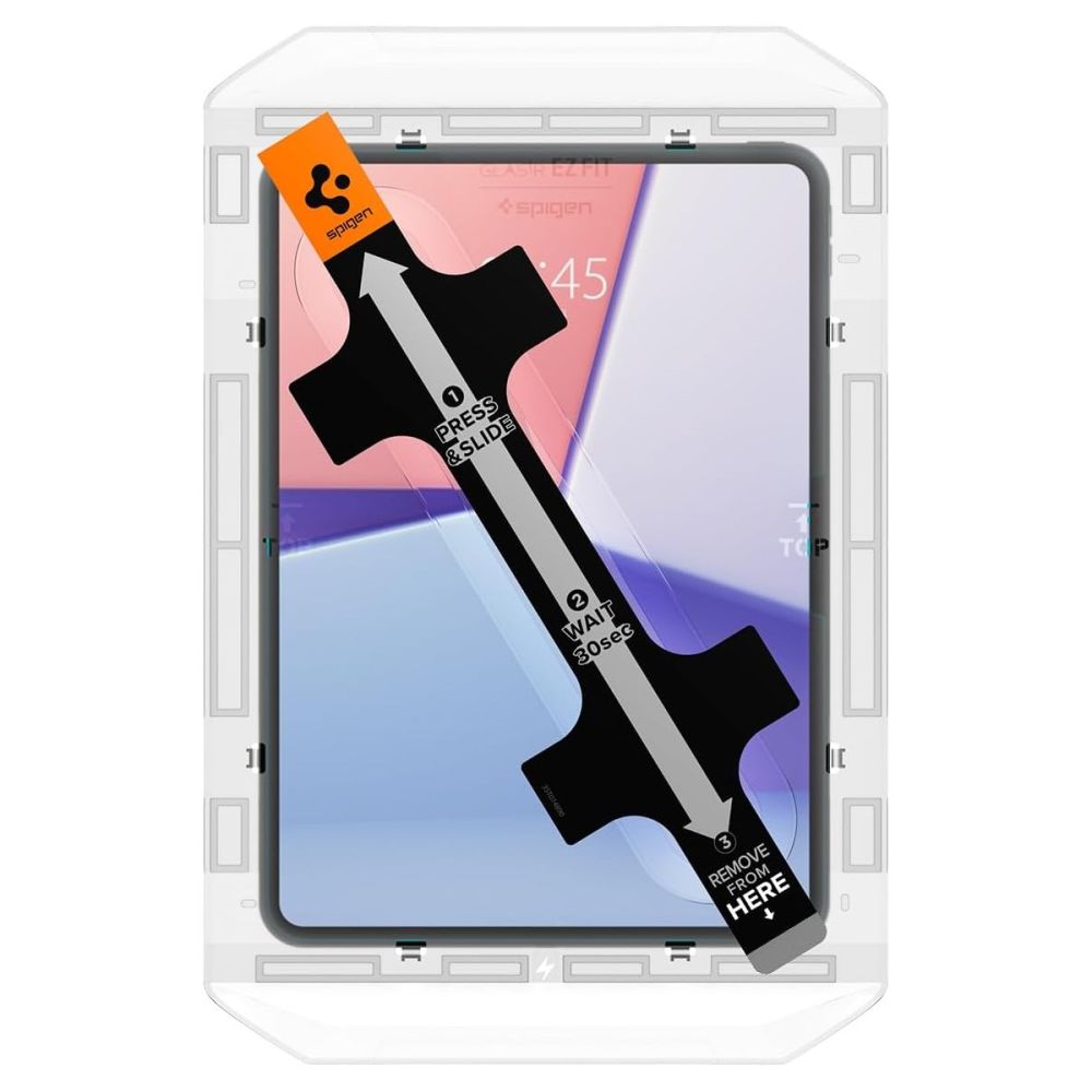 VETRO TEMPERATO PER IPAD PRO 11 5 / 2024 SPIGEN GLAS.TR "EZ FIT" TRASPARENTE