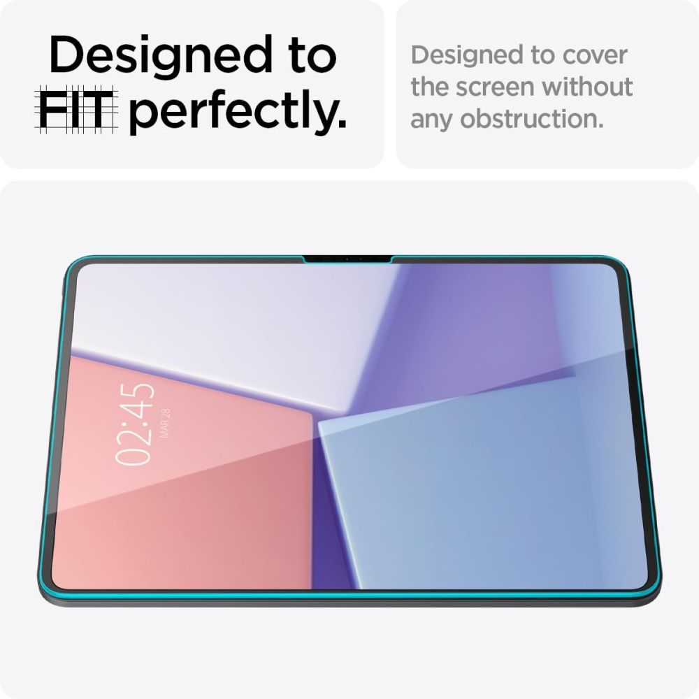 VETRO TEMPERATO PER IPAD PRO 13 7 / 2024 SPIGEN GLAS.TR "EZ FIT" CLEAR