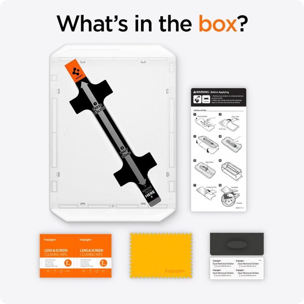 VETRO TEMPERATO PER IPAD PRO 13 7 / 2024 SPIGEN GLAS.TR "EZ FIT" CLEAR