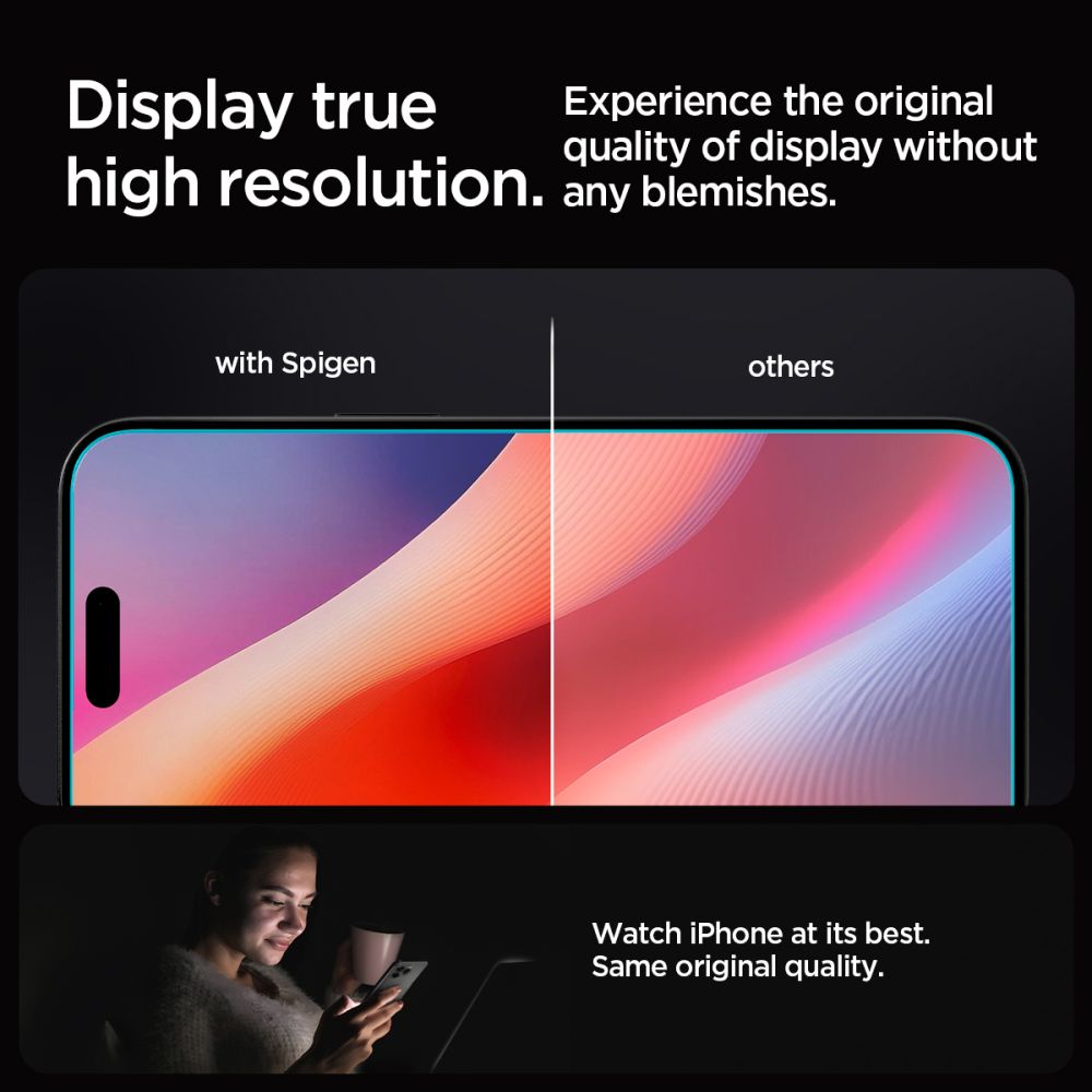 VETRO TEMPERATO SPIGEN GLAS.TR "EZ FIT" IPHONE 16 PRO TRASPARENTE