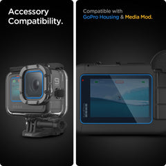 VETRO RESISTENTE SPIGEN GLAS.TR SLIM + FILM 2-SET GOPRO HERO 9 / 10 / 11 / 12 TRASPARENTE