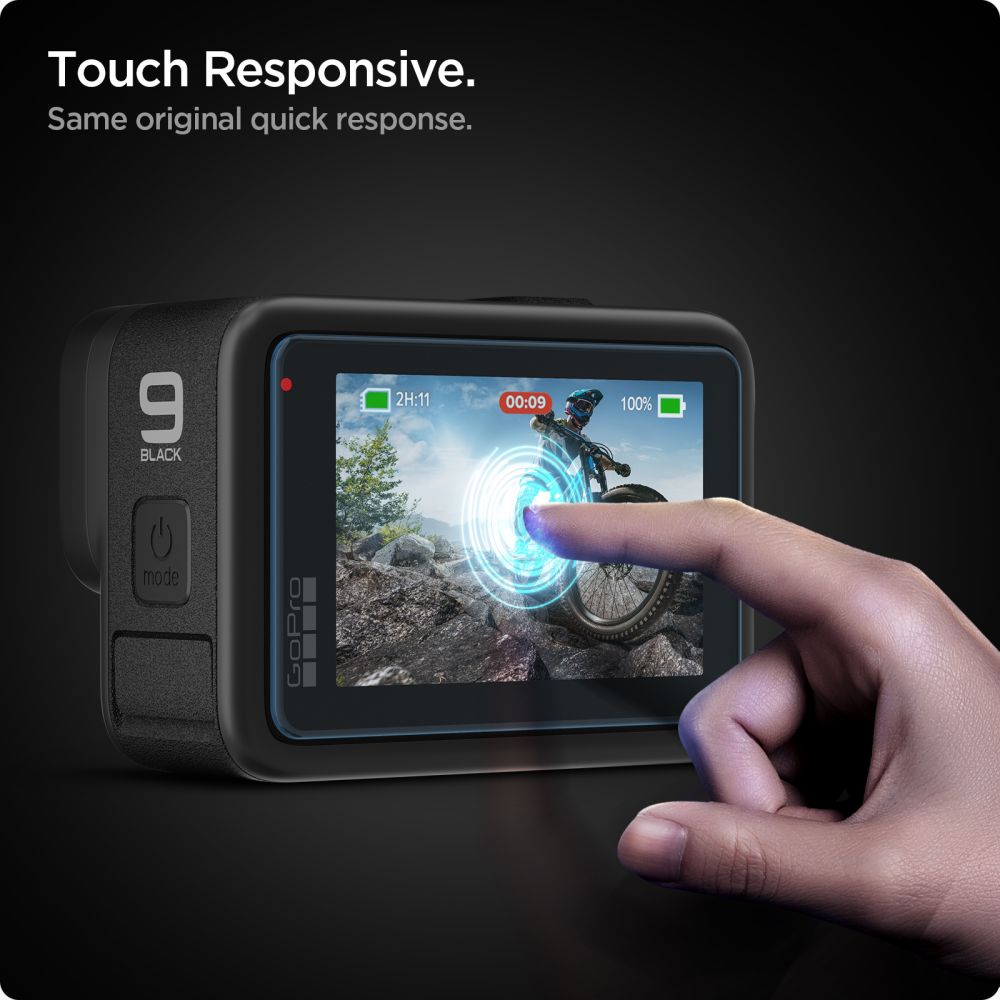 VETRO RESISTENTE SPIGEN GLAS.TR SLIM + FILM 2-SET GOPRO HERO 9 / 10 / 11 / 12 TRASPARENTE