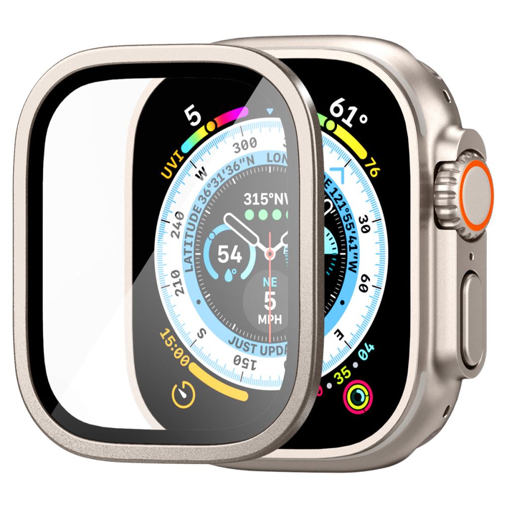 VETRO TEMPERATO SPIGEN GLAS.TR SLIM PRO PER APPLE WATCH ULTRA 49 MM TITANIO