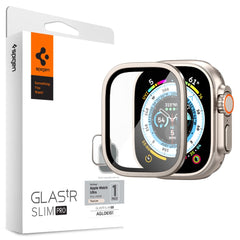 VETRO TEMPERATO SPIGEN GLAS.TR SLIM PRO PER APPLE WATCH ULTRA 49 MM TITANIO