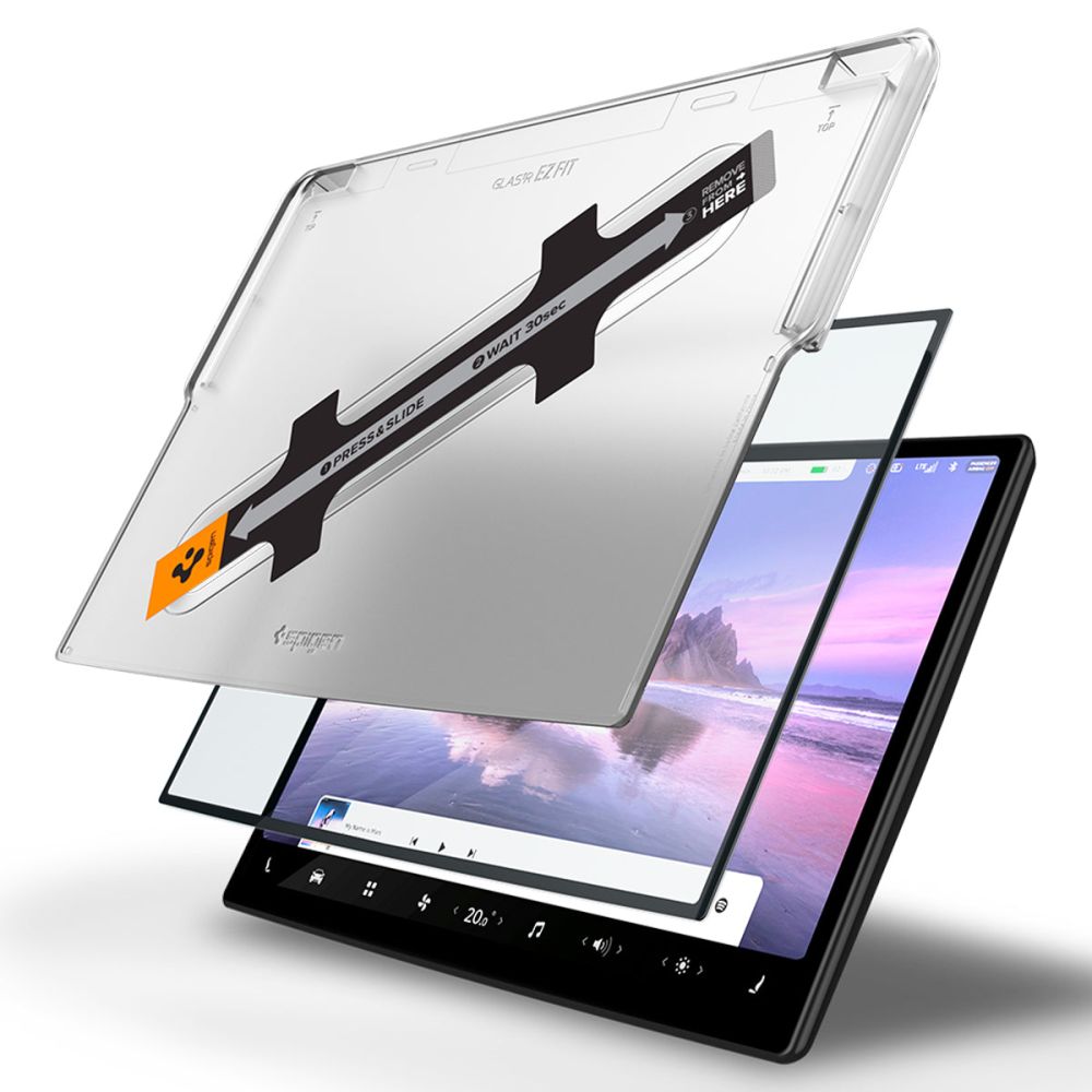 VETRO TEMPERATO SPIGEN GLASS FC "EZ FIT" TESLA MODEL X 2022 / MODEL S 2021 NERO