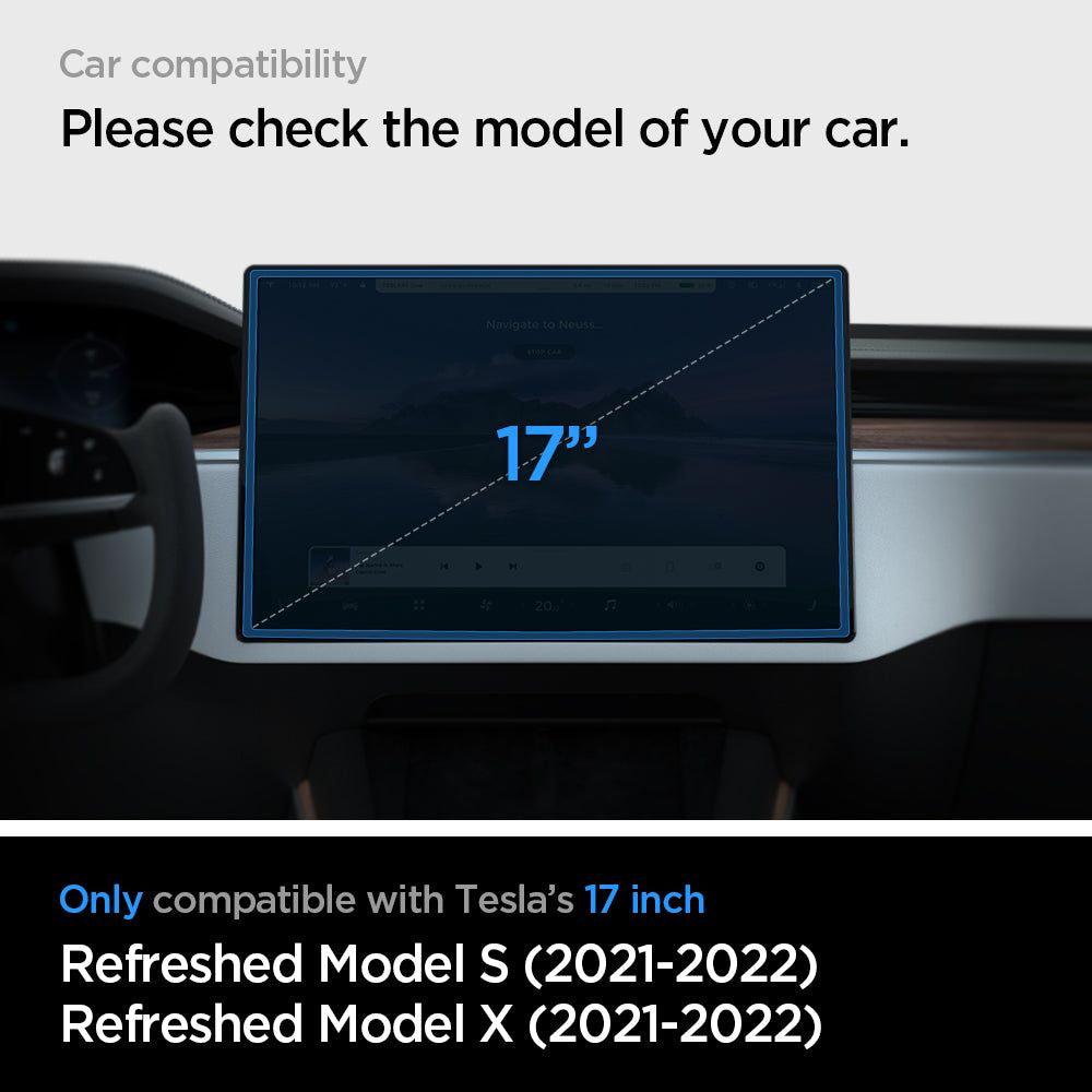 VETRO TEMPERATO SPIGEN GLASS FC "EZ FIT" TESLA MODEL X 2022 / MODEL S 2021 NERO