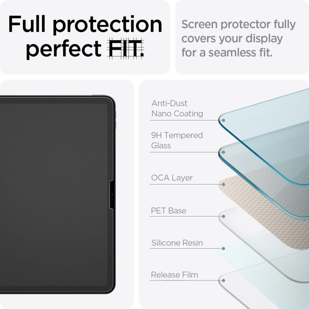 VETRO TEMPERATO PER IPAD AIR 11 6 / 2024 SPIGEN PAPER TOUCH MATTE CLEAR