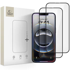 VETRO TEMPERATO TECH-PROTECT GLASS FIT+ 2-PACK IPHONE 13 / 13 PRO / 14 / 16E NERO