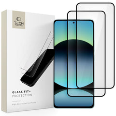 VETRO TEMPERATO TECH-PROTECT GLASS FIT+ 2-PACK XIAOMI REDMI NOTE 14 4G / 5G NERO