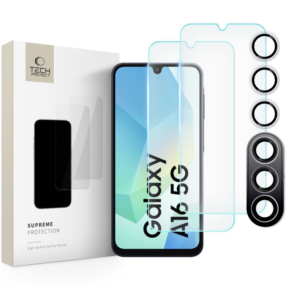 VETRO TEMPERATO TECH-PROTECT SUPREME SET GALAXY A16 4G / 5G TRASPARENTE