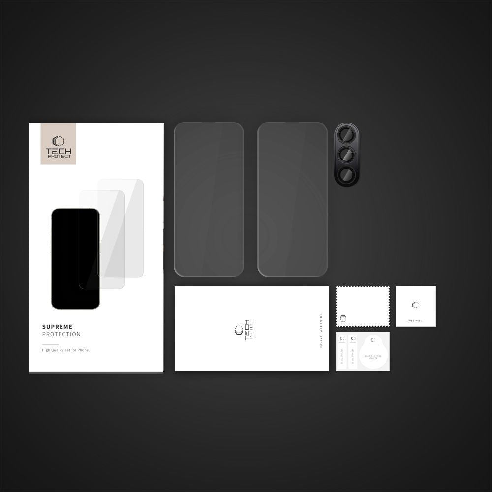 VETRO TEMPERATO TECH-PROTECT SUPREME SET GALAXY S24 FE TRASPARENTE