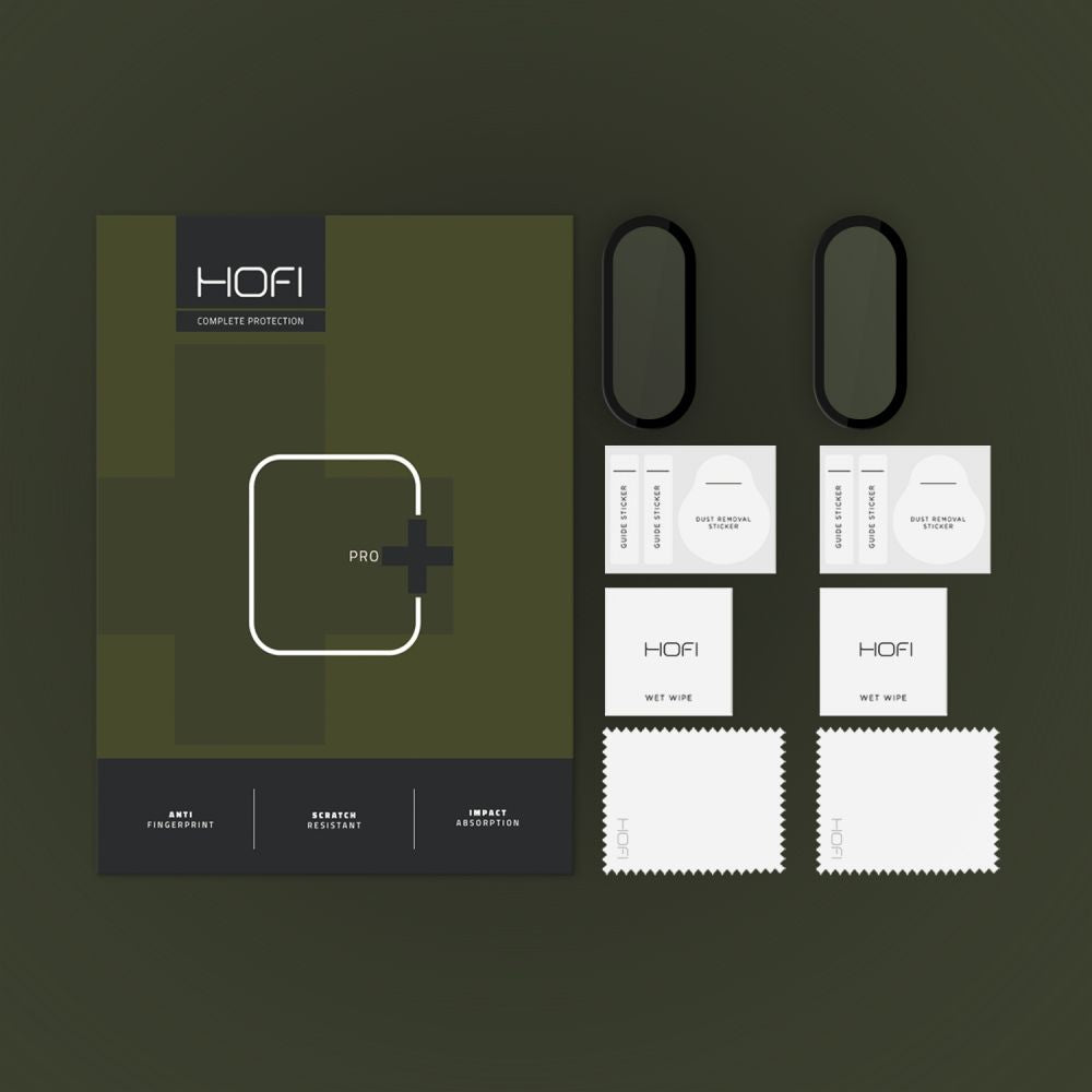VETRO TEMPERATO HOFI HYBRID PRO+ 2-PACK XIAOMI SMART BAND 9 / 9 NFC NERO