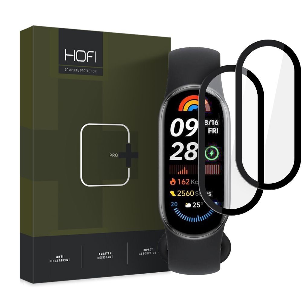 VETRO TEMPERATO HOFI HYBRID PRO+ 2-PACK XIAOMI SMART BAND 9 / 9 NFC NERO