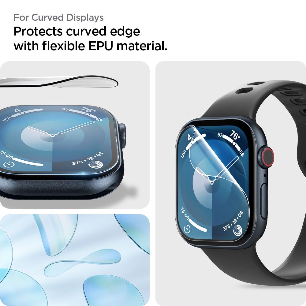 VETRO TEMPERATO HOFI SPIGEN ELITE SHIELD "EZ FIT" 2-PACK APPLE WATCH 10 (42 MM) TRASPARENTE