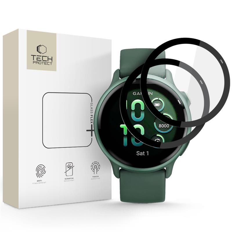 VETRO IBRIDO TECH-PROTECT GLASS FLEX+ 2-PACK GARMIN VIVOACTIVE 6 NERO