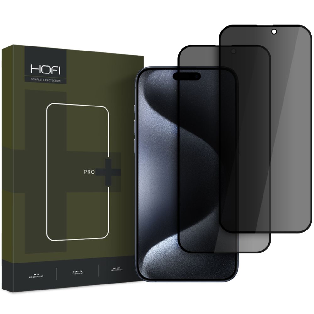VETRO TEMPERATO HOFI ANTI SPY GLASS PRO+ 2-PACK IPHONE 16 PLUS PRIVACY