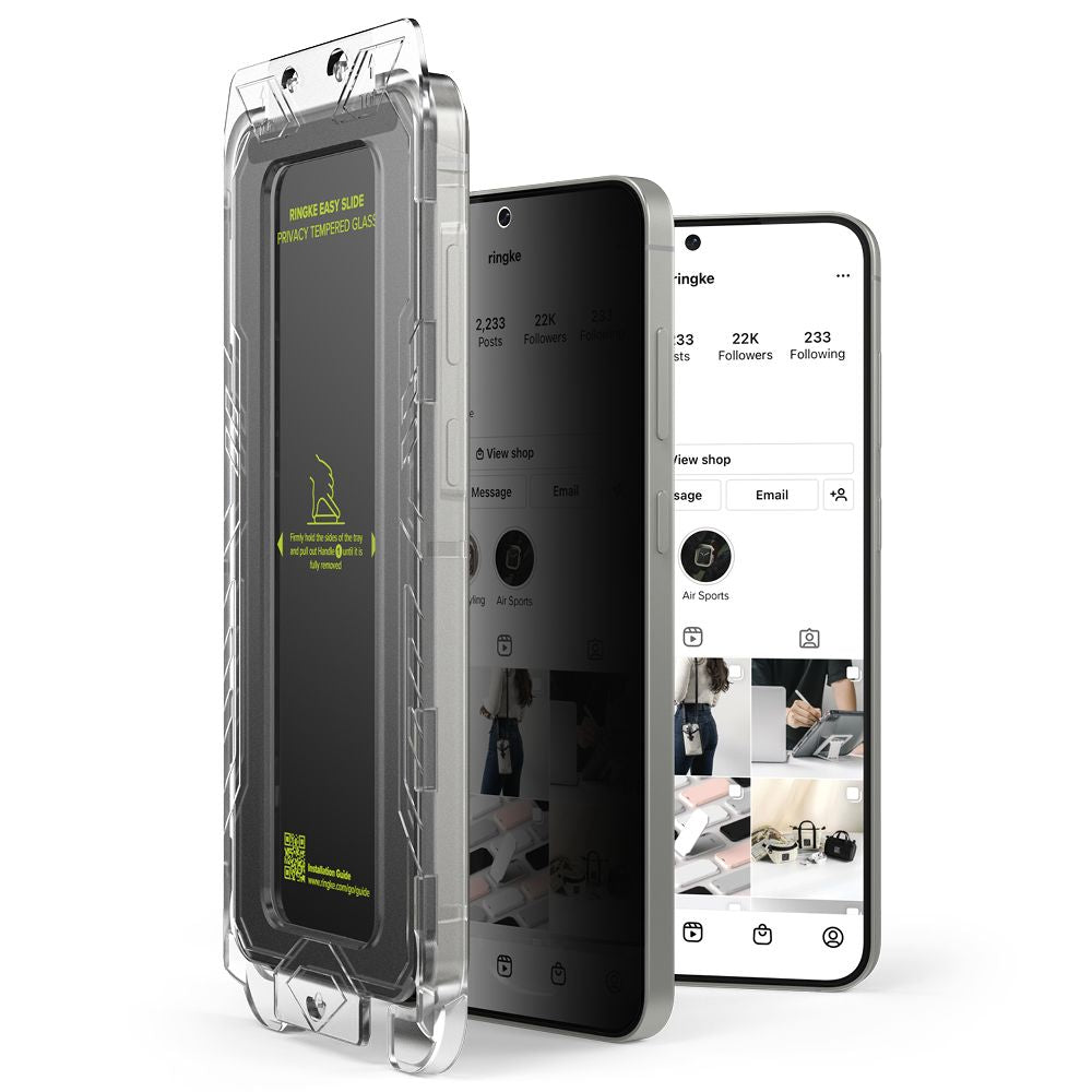 VETRO TEMPERATO RINGKE EASY SLIDE 2-PACK GALAXY S25+ PLUS PRIVACY