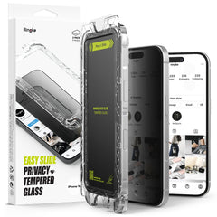 VETRO TEMPERATO RINGKE EASY SLIDE 2-PACK IPHONE 15 / 16 PRIVACY