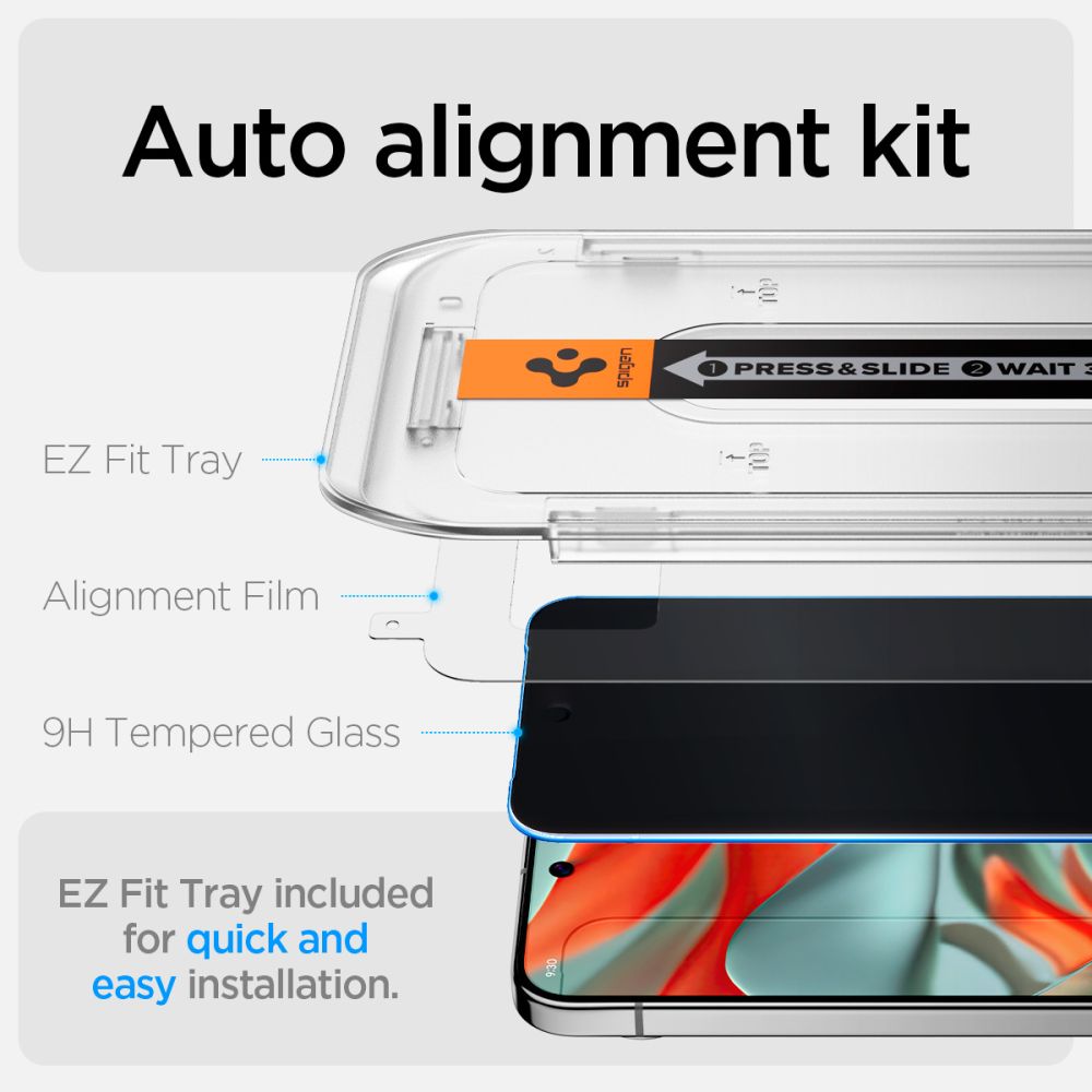 VETRO TEMPERATO SPIGEN GLAS.TR "EZ FIT" 2-PACK GOOGLE PIXEL 9 PRO XL PRIVACY