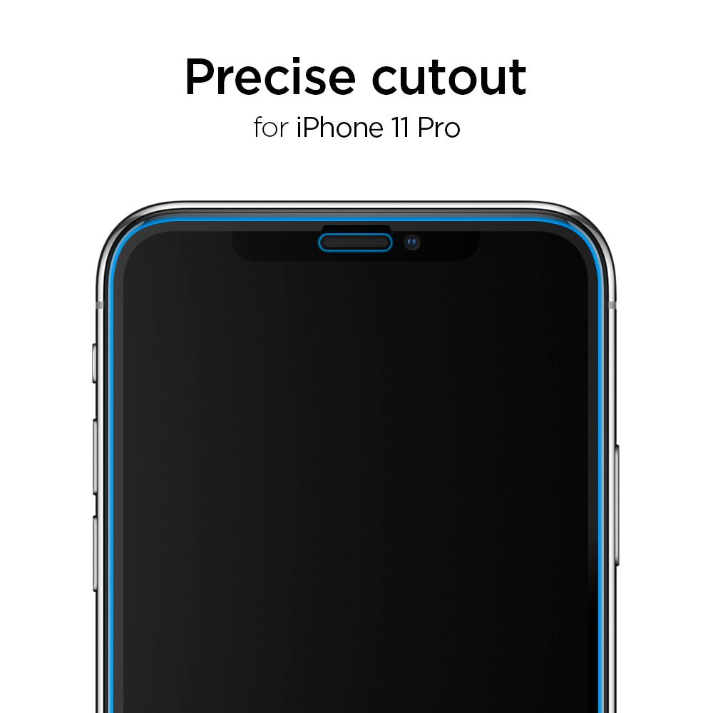 VETRO TEMPERATO SPIGEN ALM GLASS FC IPHONE 11 PRO MAX NERO