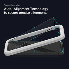 2X VETRO TEMPERATO SPIGEN ALM GLASS FC 2-PACK IPHONE 12/12 PRO NERO