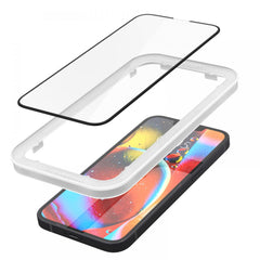2X VETRO TEMPERATO SPIGEN ALM GLASS FC 2-PACK IPHONE 13 / 13 PRO NERO
