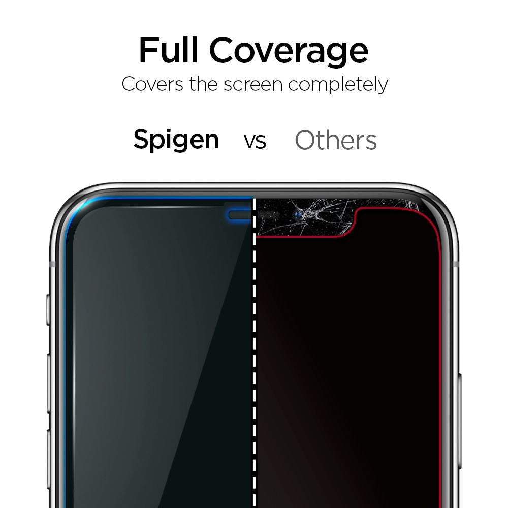 VETRO TEMPERATO SPIGEN ALM GLASS FC IPHONE 11 NERO