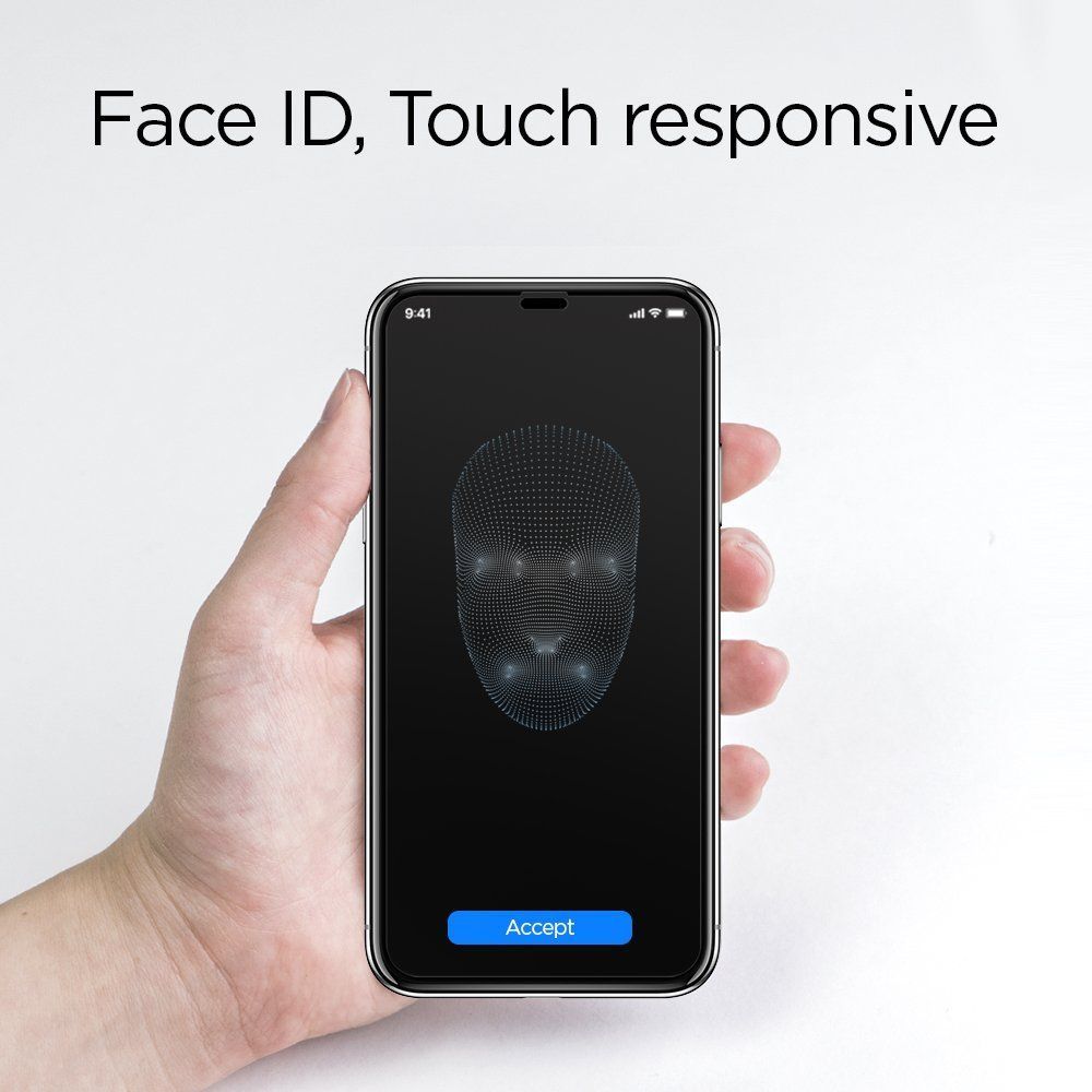 VETRO TEMPERATO SPIGEN GLASS FC IPHONE X/XS NERO
