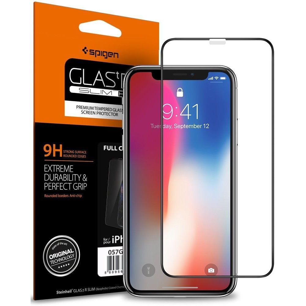VETRO TEMPERATO SPIGEN GLASS FC IPHONE X/XS NERO