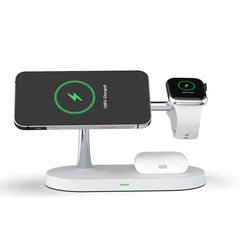 CARICATORE WIRELESS 3IN1 TECH-PROTECT A12 MAGNETIC MAGSAFE BIANCO